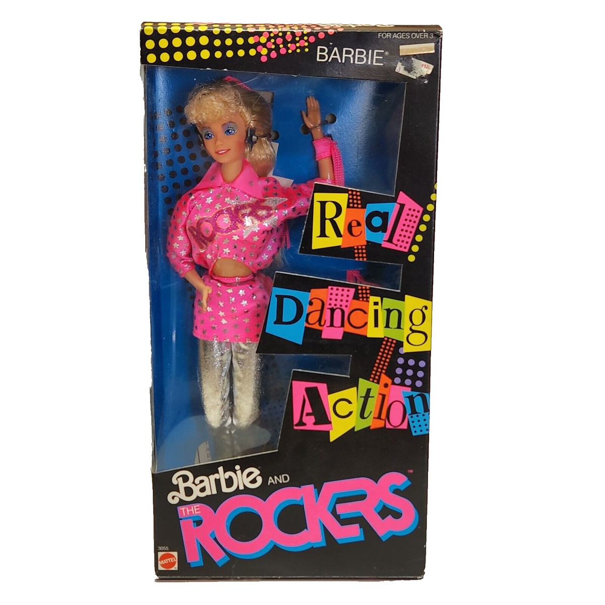 VINTAGE 1986 BARBIE AND THE ROCKERS REAL DANCING DOLL SEALED NEW IN BOX #  3055