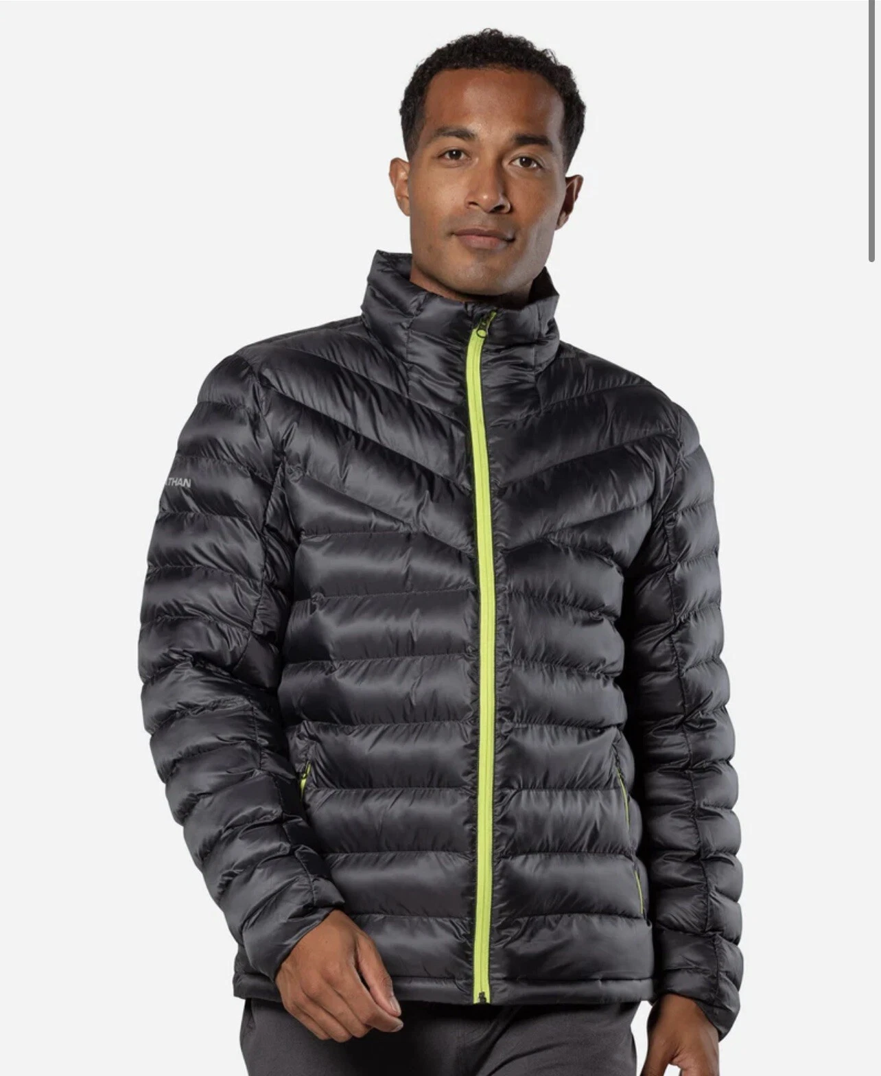 Nathan Men’s BFF Dark Charcoal Windproof Waterproof Puffer Jacket Size S ECO