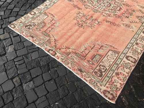 Turkish Antique rug Bohemian Area rug Oushak rug Vintage Rug Handmade Wool rug - Picture 9 of 12