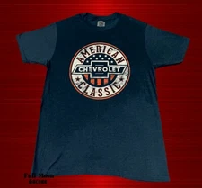 New Chevy Chevrolet American Classic Men's Navy Throwback T-Shirt