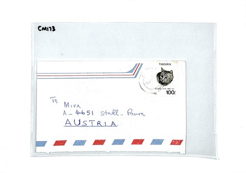 TANZANIA 100s Tabby CAT (1992) Stamp Air MIVA Missionary Vehicles Cover CM173 - Picture 3 of 4