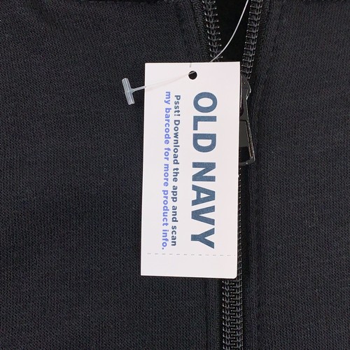 Old Navy Gender-Neutral Youth Size Medium (8) Black Zip-Front Hoodie NWT - Picture 5 of 5