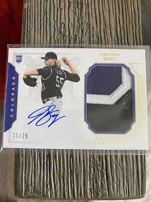 2016 NATIONAL TREASURES JONATHAN GRAY 4 CLR PATCH AUTO RC #D 1/25 EBAY 1/1 ROX