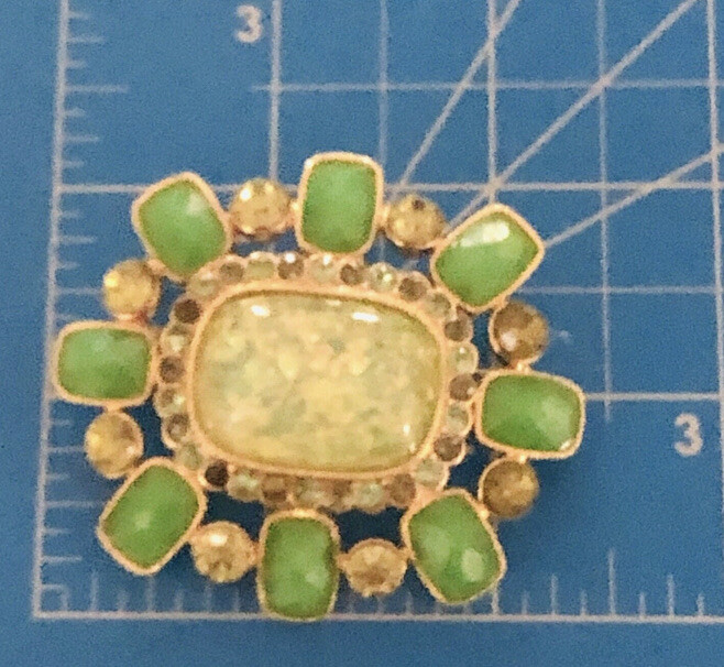 Opal confetti, statement, Statement  Brooch Large… - image 6