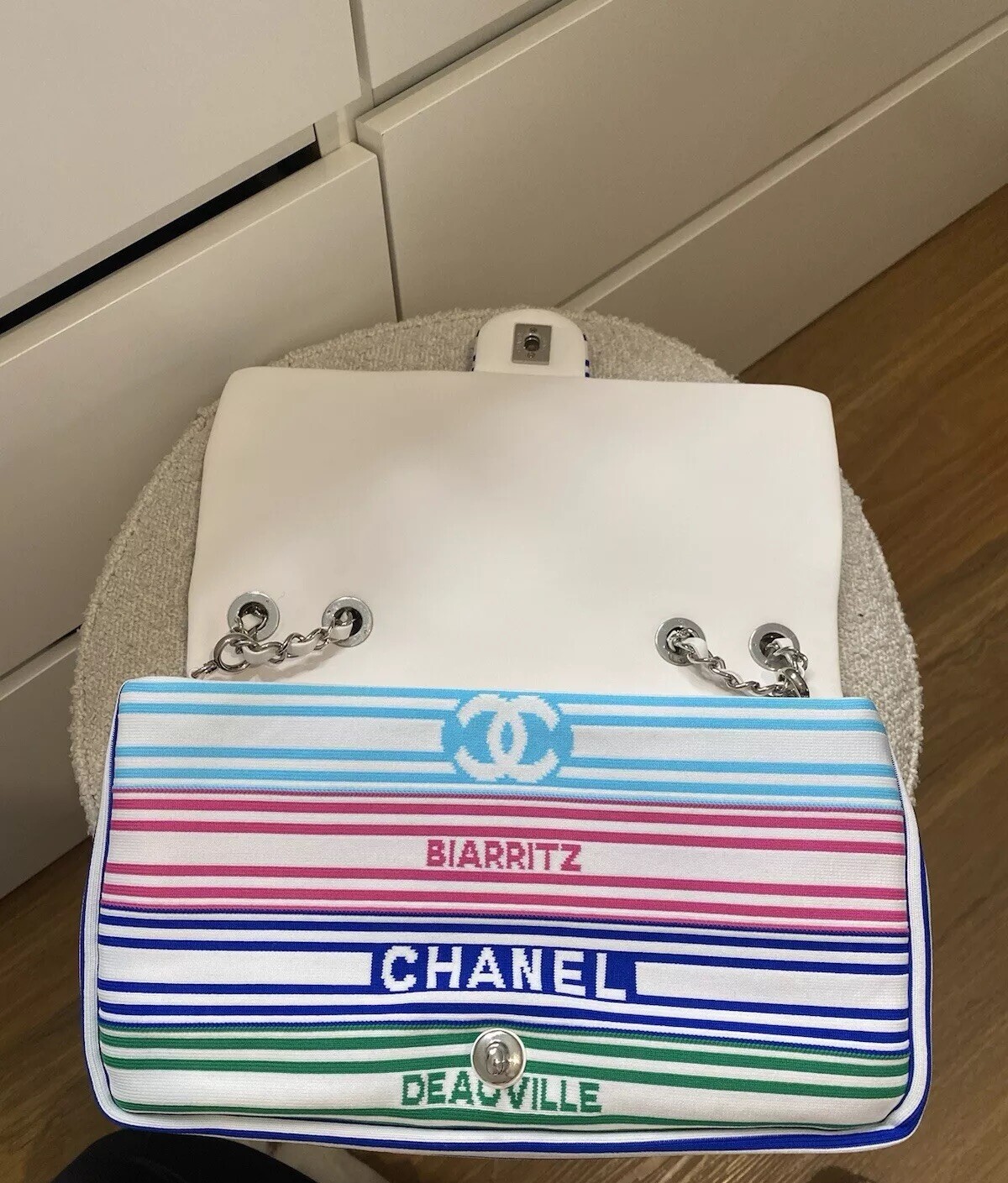 Chanel Flap Bag Medium Jersey Deauville image 7