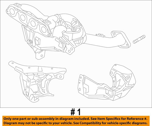 Colector de 3 escapes MAZDA OEM 14-16 PE702050X - Imagen 2 de 2