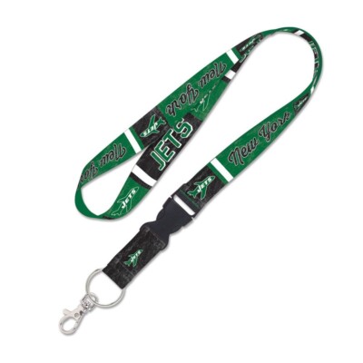NEW YORK JETS VINTAGE LOGO LANYARD DETACHABLE BUCKLE NEW WINCRAFT  