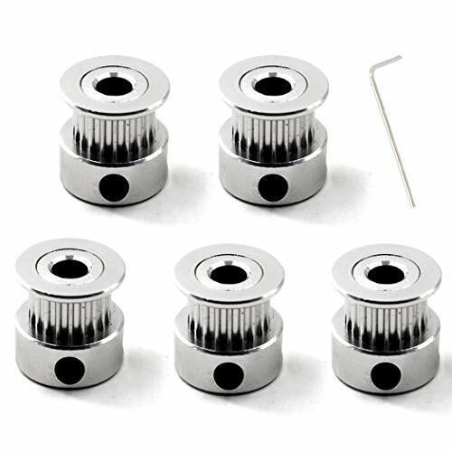 20 Teeth 5mm Hole GT2 Timing Pulley Kit For 3D Printer 6mm Width Timing (k4U)