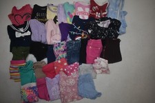 Wholesale Bulk Lot Of 35 Girls 6-12 Month Mixed Season Tops Bottoms Shirts