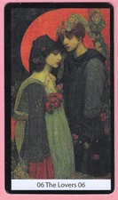 The Lovers, Single Swap Tarot Card 6, Soulless Tarot, 2 ¾" x 4 ¾" - Near Mint