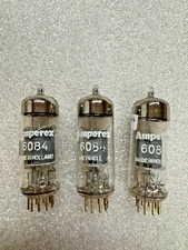 AMPEREX PQ 6084 Preamp Tubes Holland Test NOS