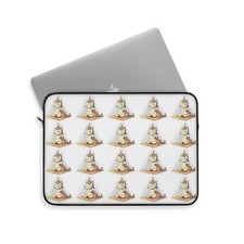 Unicorn Yogi Laptop Sleeve in White