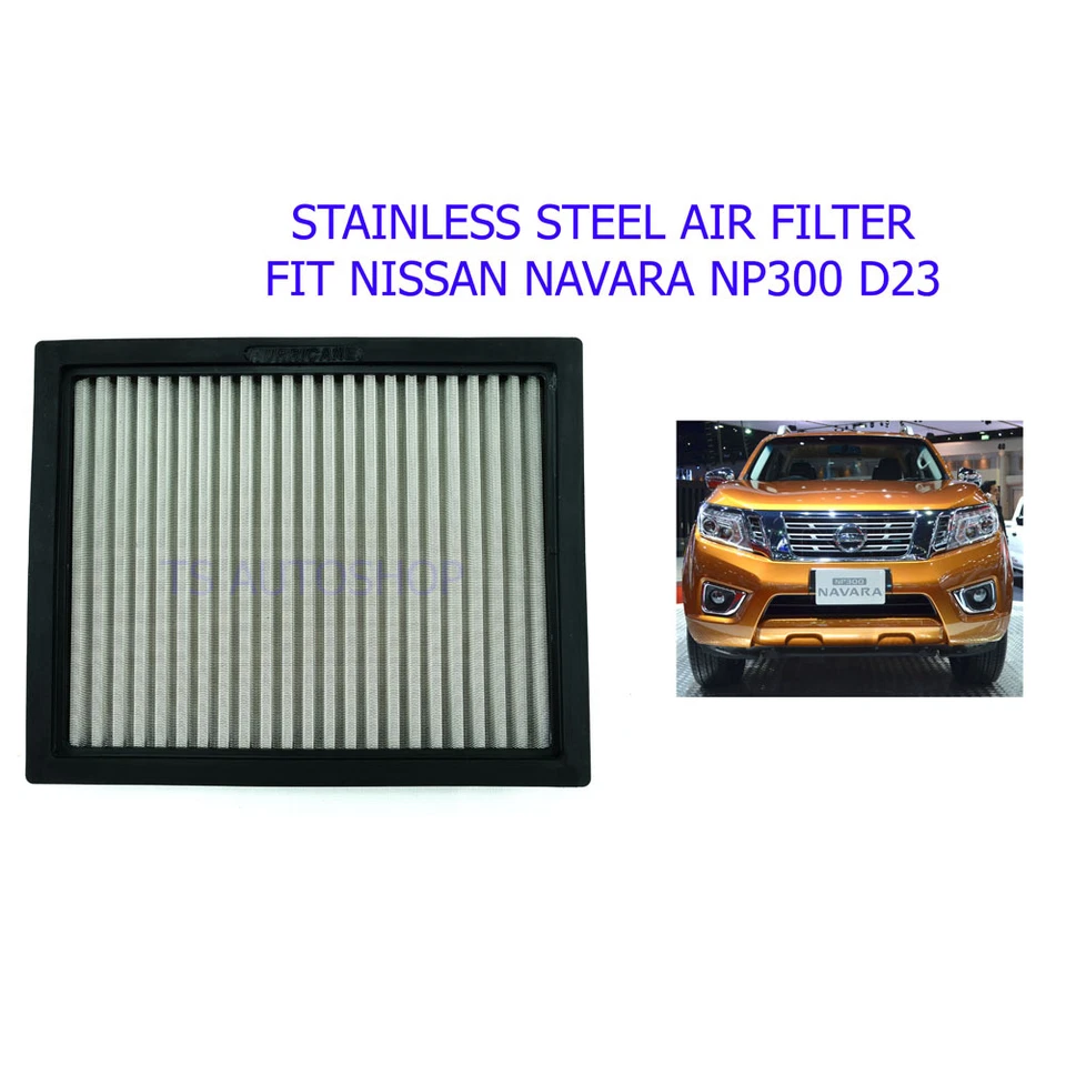 POWER AIR FLOW FILTER HURRICANE STAINLESS FIT NISSAN NAVARA D23 NP300 2015-ON - Image 2 of 4