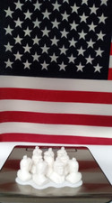 10pcs 25MM Tall Charm Pendants President D J Trump 3D Printed WHITE, MADE in USA