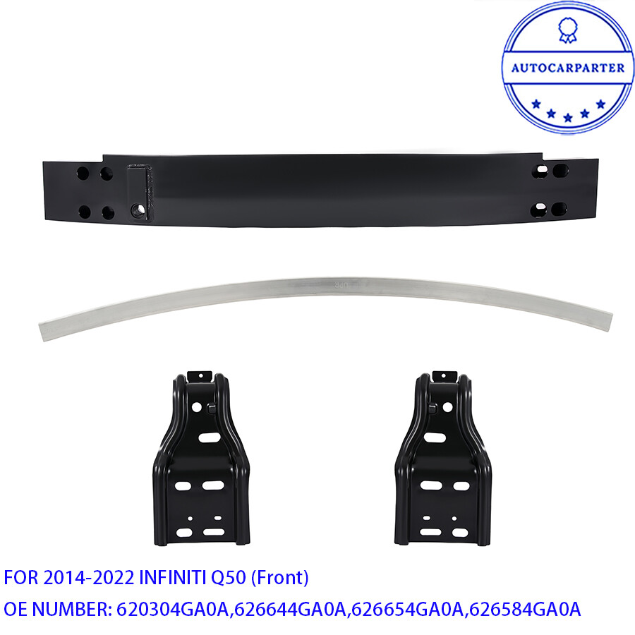 4PCS For 2014-2022 INFINITI Q50 Front Bumper Reinforcement Impact Bar Rebar Kit