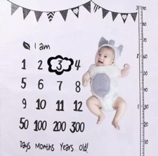 Newborn Baby Monthly Weekly Growth Milestone Photography Prop