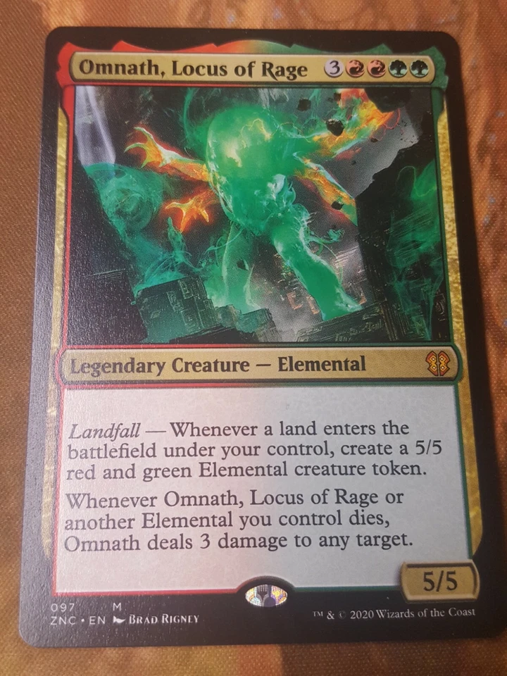 1x OMNATH, LOCUS OF RAGE - Zendikar/Commander - MTG - NM - Magic the Gathering - Image 2 of 2