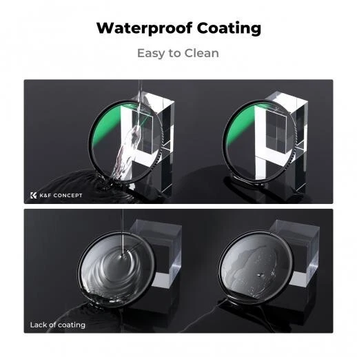 K&F Concept 49mm-82mm CPL+MCUV+ND1000+Lens Cap Lens Filters Kit  NANO-D Series - Image 4 of 4