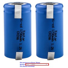 Kastar SC 1.2V Flat Top W/ Solder Tap for Nickel Cells SUB C W/Tab Conair GMT180