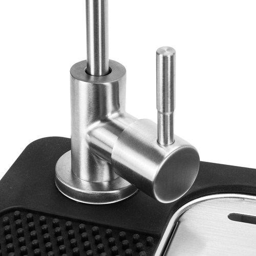 Stainless Steel Glass Rinser+Push Button Type Faucet Silicone Mat, Easy-to-Clean - Picture 17 of 24