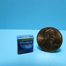 Dollhouse Miniature Detailed Replica Efferdent Denture Cleaner Box G038