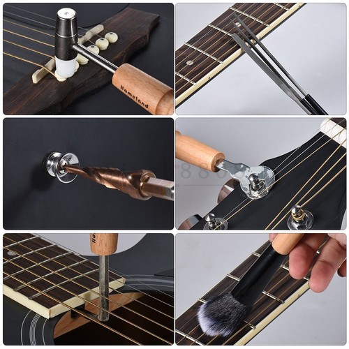 11PCS Guitar Care Tool Full Set Repair Maintenance Tech Kit Tool Bag - 第 5/5 張圖片