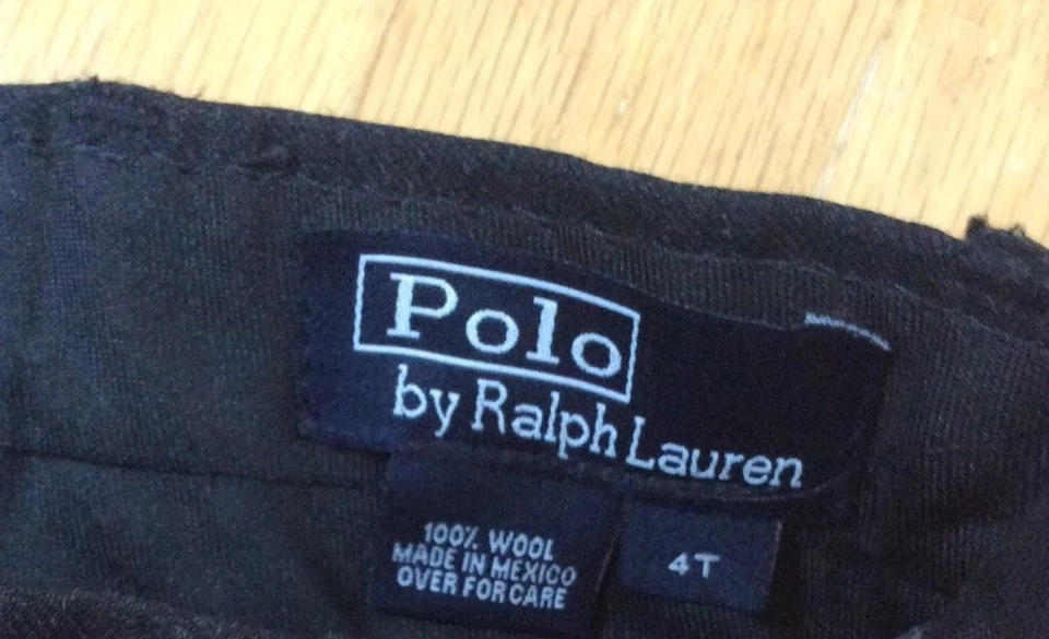 PANTALONES POLO 100 % LANA GRIS CARBÓN GRIS NIÑO Ralph Lauren 4T Pascua Foto 2 de 3