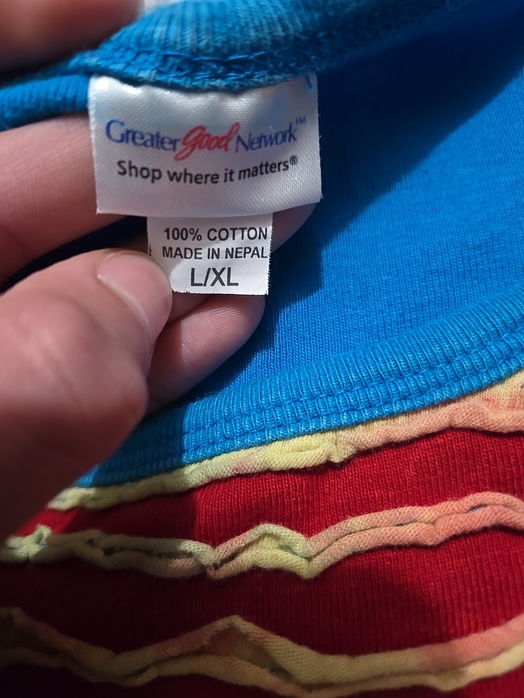 Greater Good Network Patchwork Cat Long Sleeve Sh… - image 3