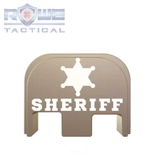 Rowe Tactical Rear Slide Cover Plate for Glock Gen 1-5 - FDE - Sheriff