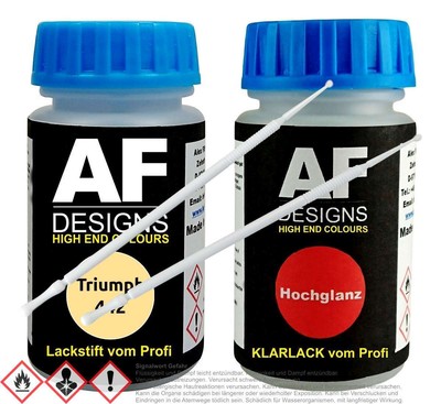 Für Triumph 442 Primula Yellow Lackstift Klarlack Lacktupfer Autolack Set