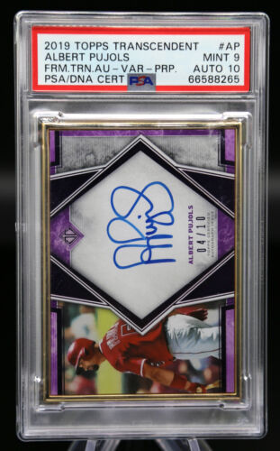 2019 Topps Transcendent ALBERT PUJOLS #TCVA-AP Framed Purple Auto /10 PSA 9 ⚾️ - Picture 2 of 4