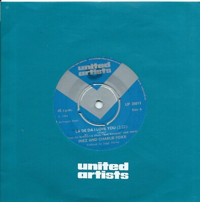 Inez And Charlie Foxx:La de da I love you/Don't do it no more:UK United Artists