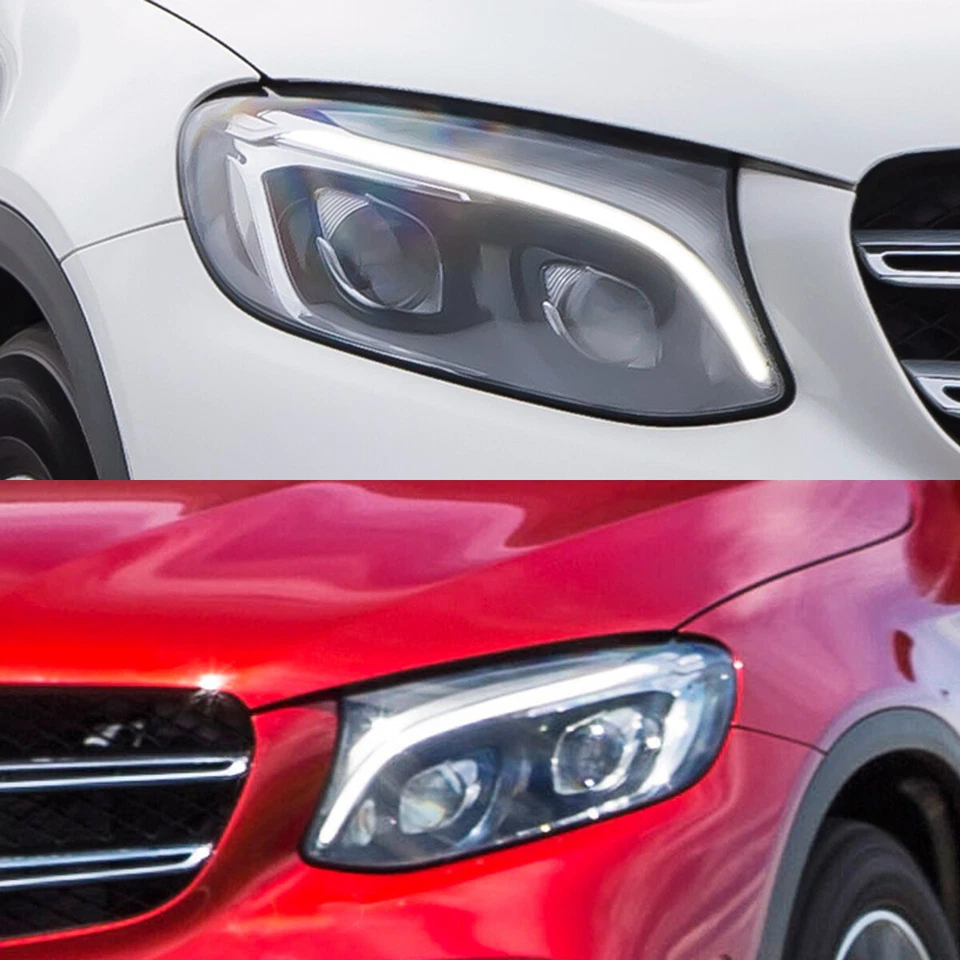 Cubierta de lente de faro transparente para Mercedes Benz Clase GLC W253 2016-2019 Foto 2 de 4
