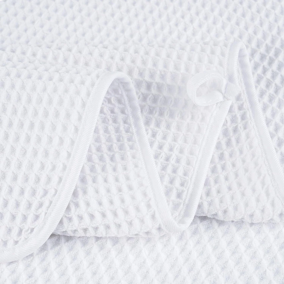 Toalha de banho de fibra secagem rápida sem fiapos, 60 x 30 polegadas, pacote com 4 (branco) - Imagem 3 de 4