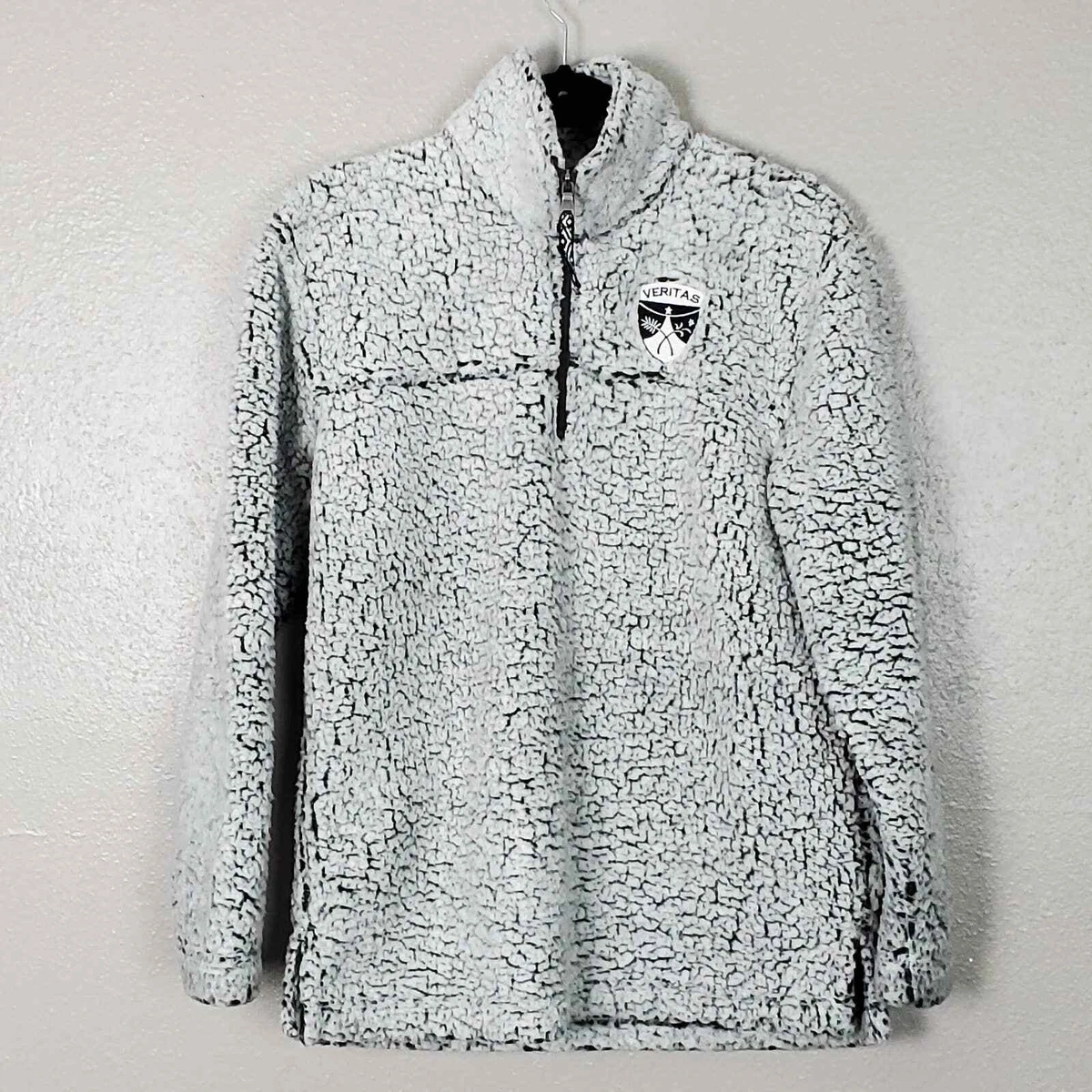 Boxercraft Unisex Gray Quarter Zip Sherpa Pullover Jacket S Casual