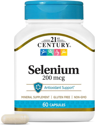 Selenium 200 Mcg Capsules, 60 Count