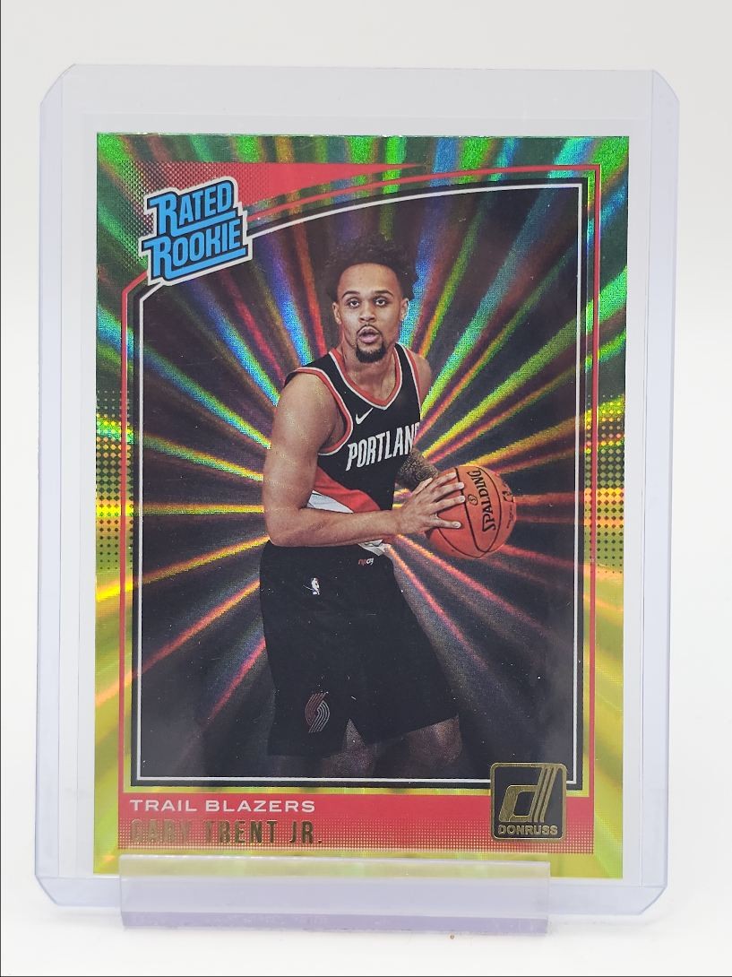 GARY TRENT JR. 2018-19 DONRUSS RATED ROOKIE GREEN YELLOW LASER RC Q6002