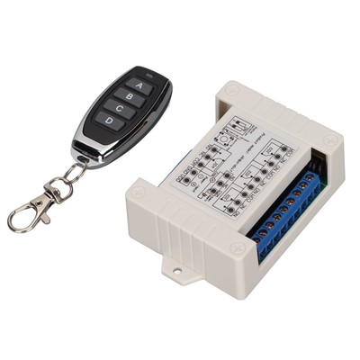 Wireless Remote Relay 4 Channel 433MHz Remote Control Transmitter Receiver Fo CB