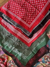 Set 6 New Cotton Square Scarves Neck Scarf Neckerchief Bandanas 45-50cm