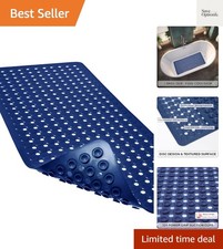 Non-Slip Bathtub and Shower Mats, Power Grip Bath Mat 35 x 16.3 Inch with Suc...