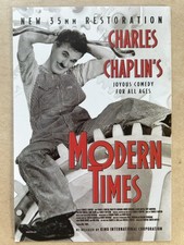 Charlie Chaplin’s Modern Times, Cinema 21, 21st St., New York, Movie Ad Postcard