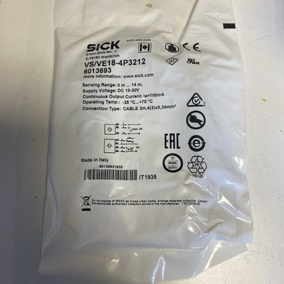 SICK VS/VE18-4P3212 Einweg-Lichtschranke (6013693)   NEU & OVP