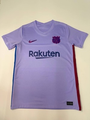 Nike FC Barcelona 2021-22 Away Shirt Purple Rakuten Jersey