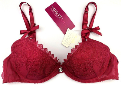 VALISERE Push Up Plunge Bra 36A with Crystal Lizety Swarovski Elements BNWT