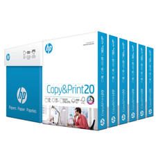 HP Printer Paper - Copy and Print, 20 lb. 8.5" x 11" 2,400 Sheets 6 Pack White