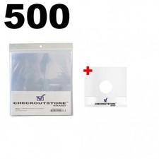 500 COS Crystal Clear Plastic OPP 12" Vinyl 33 RPM Records Outer  Inner Sleeves