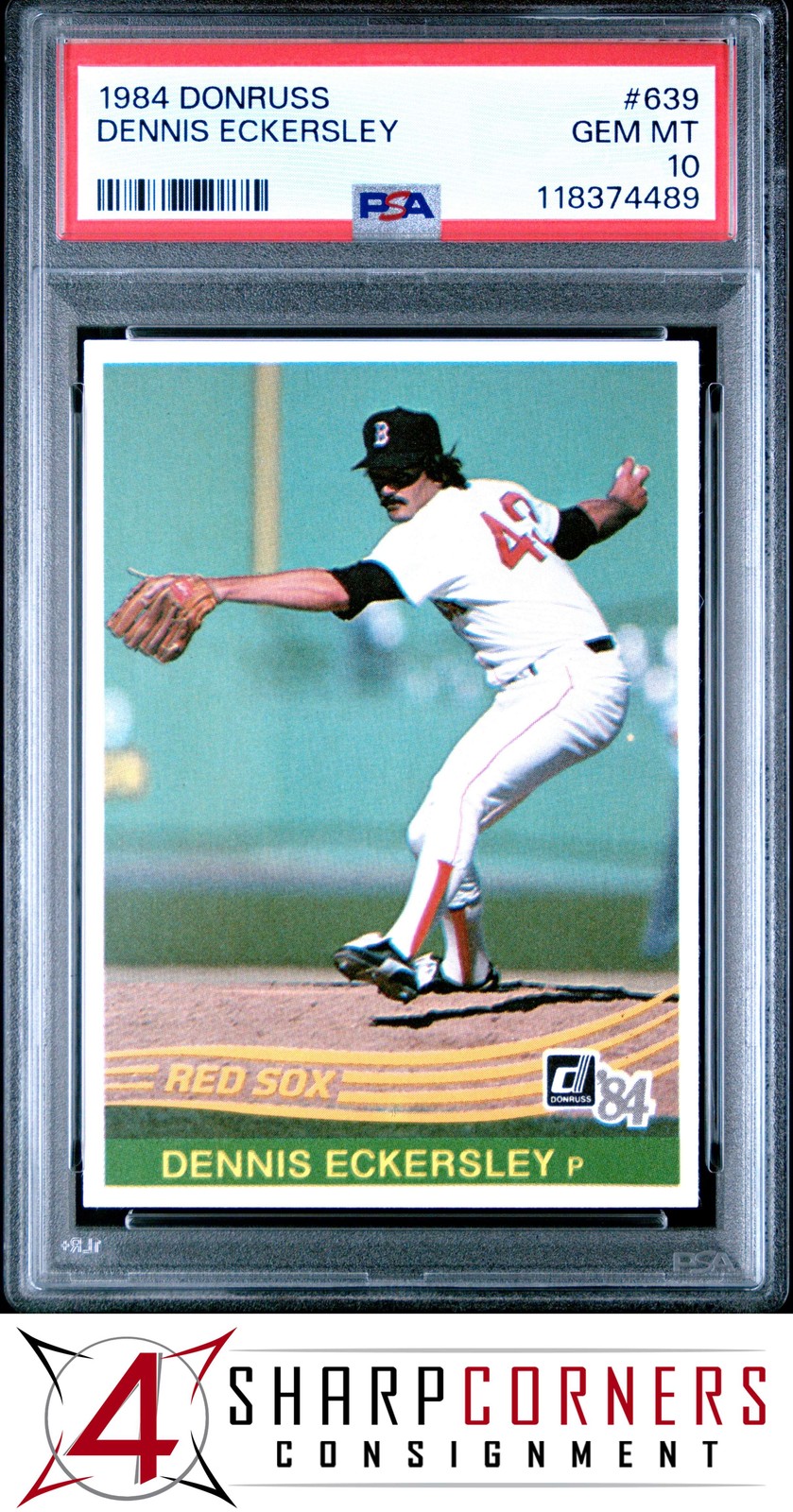 1984 DONRUSS #639 DENNIS ECKERSLEY RED SOX HOF PSA 10
