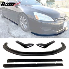 Fits 03-05 Honda Accord 2-Door MDA Side Skirts + Front Bumper Lip + Corner Apron