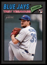 2026 Topps Heritage Trey Yesavage Dark Grey Border Rookie Blue Jays (RC)