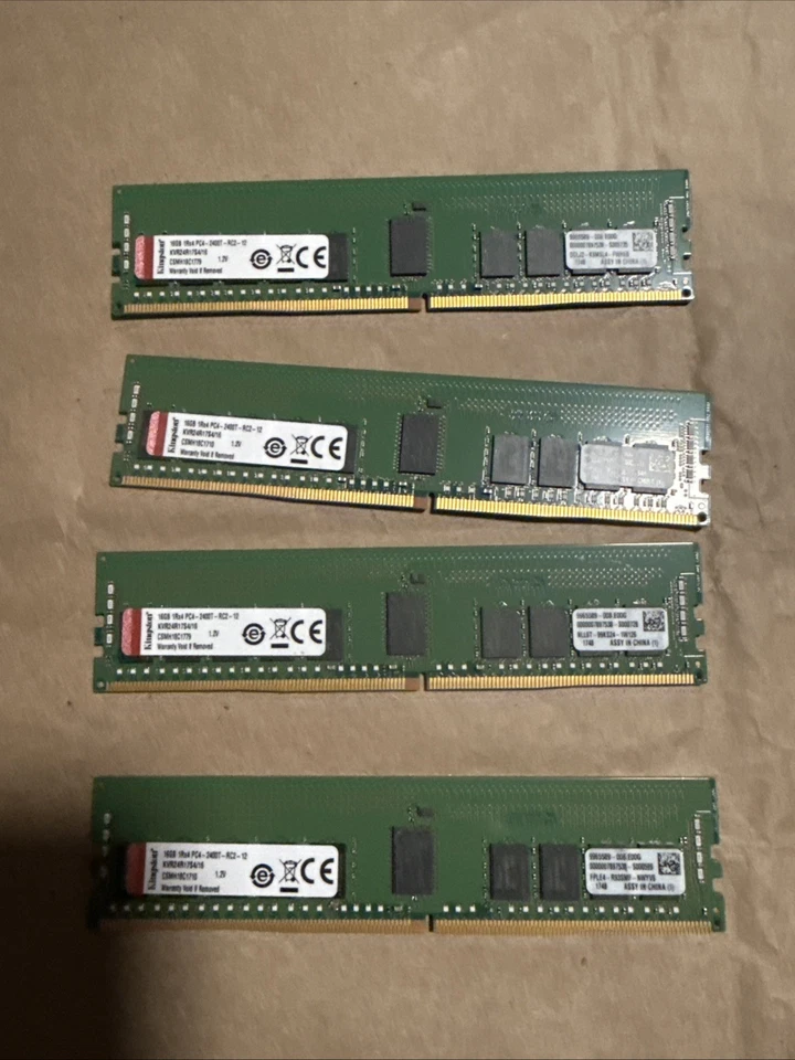 (Lote de 8) Kingston 16 GB DDR4-2400 ECC RDIMM Servidor Memoria RAM KVR24R17S4/16 Foto 3 de 4